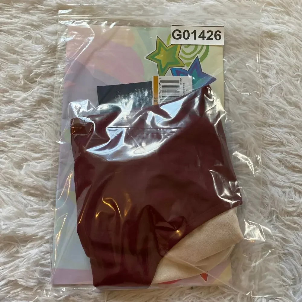Aqua‎ Couture Curvy Bikini bottom Swimsuit Womens , Burgundy, 3x , NEW with Tag